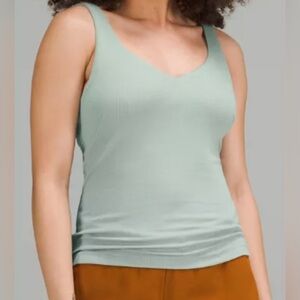Lululemon Ribbed Micromodel tank - silver blue